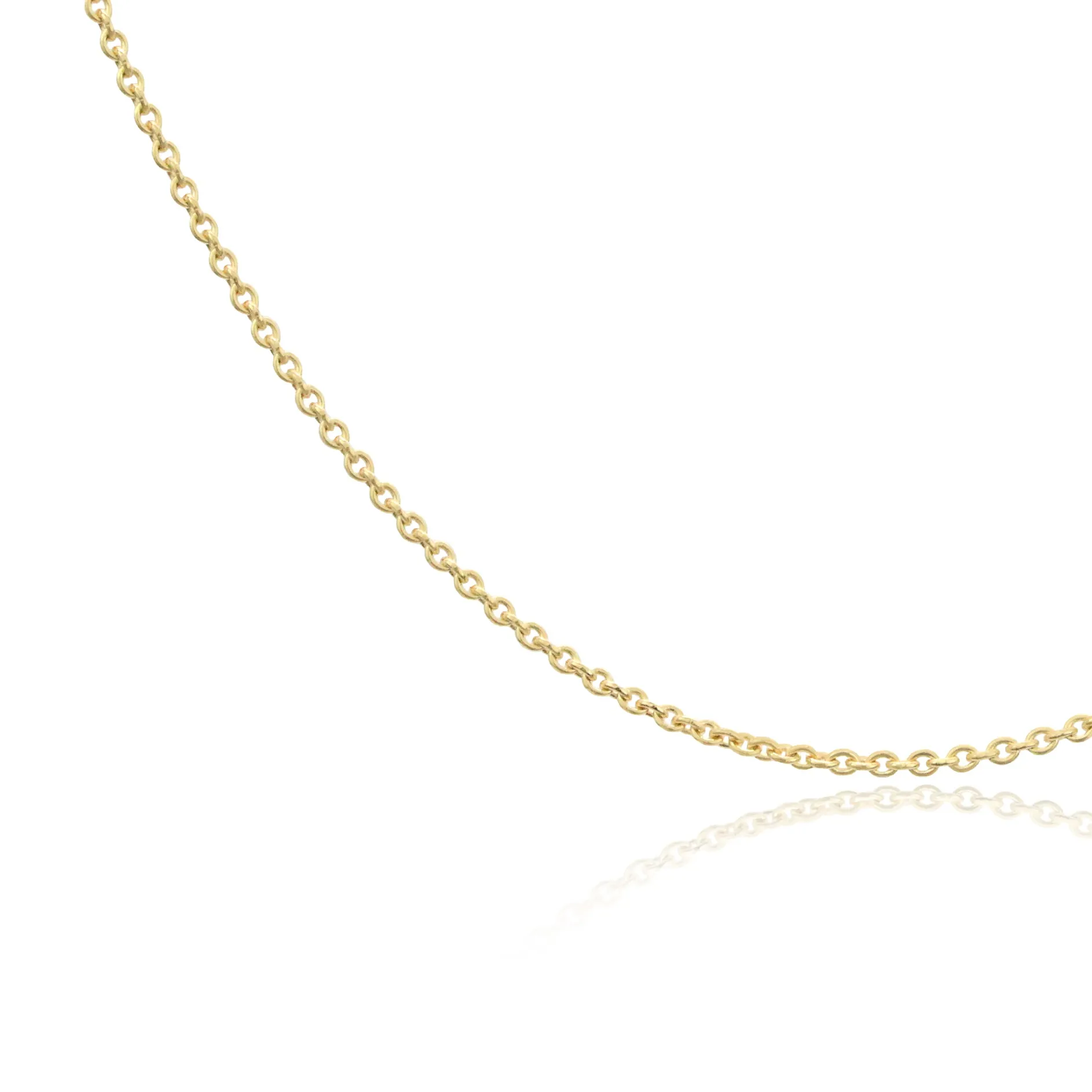 14k Gold Round Cable Chain Necklace