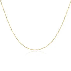 14k Gold Round Cable Chain Necklace