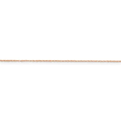 14k Rose Gold .5 mm Cable Rope Chain Available Sizes 16-24