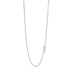 14k White Gold Adjustable Cable Chain 1.5mm-rx18992-18