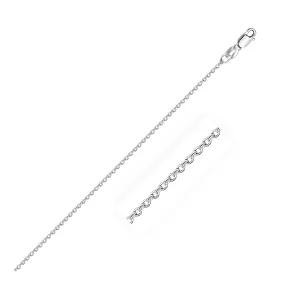 14k White Gold Diamond Cut Cable Link Chain 1.1mm-rx56968-24