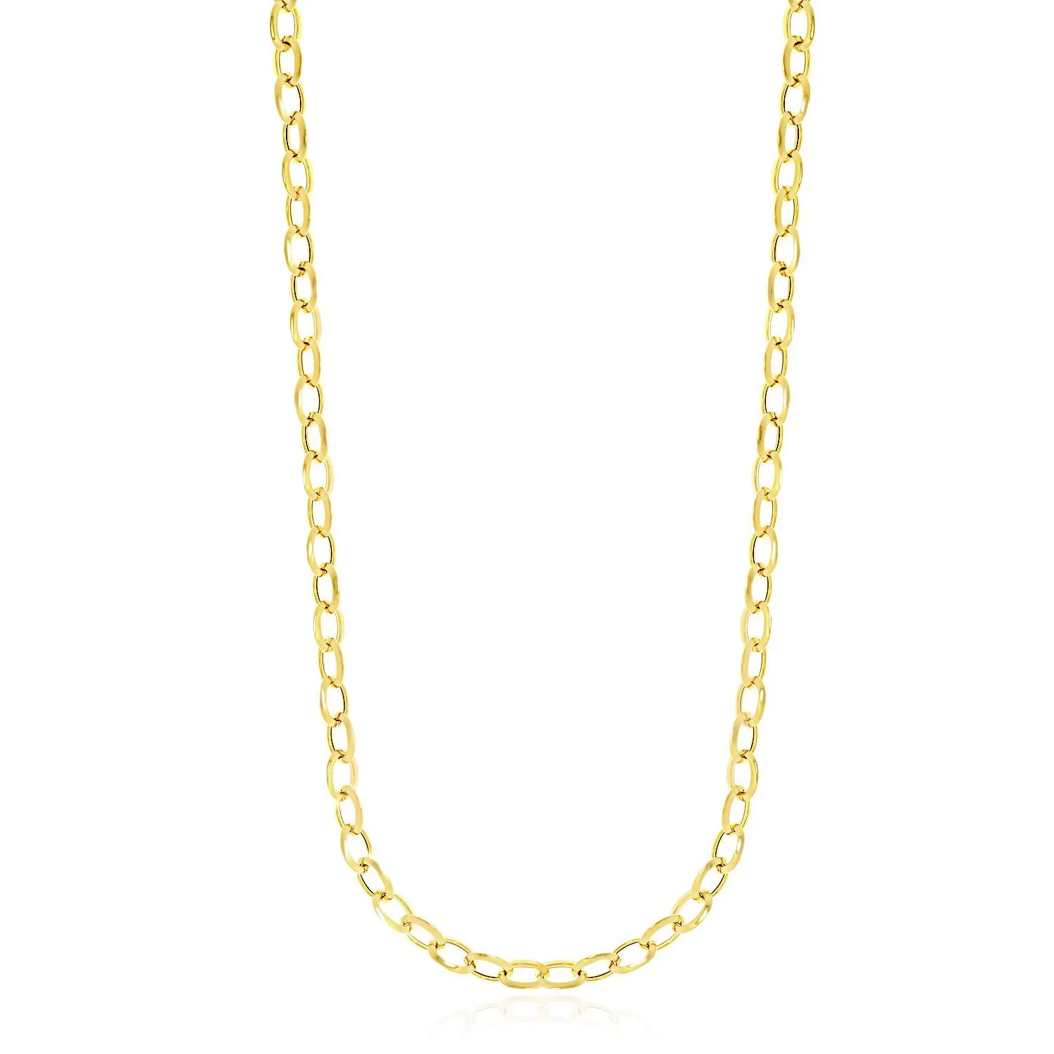 14k Yellow Gold Cable Chain Style Polished Necklacerx07746-18-rx07746-18