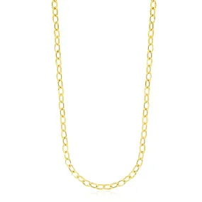 14k Yellow Gold Cable Chain Style Polished Necklacerx07746-18-rx07746-18