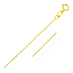 14k Yellow Gold Diamond Cut Cable Link Chain 0.7mm-rx76063-16