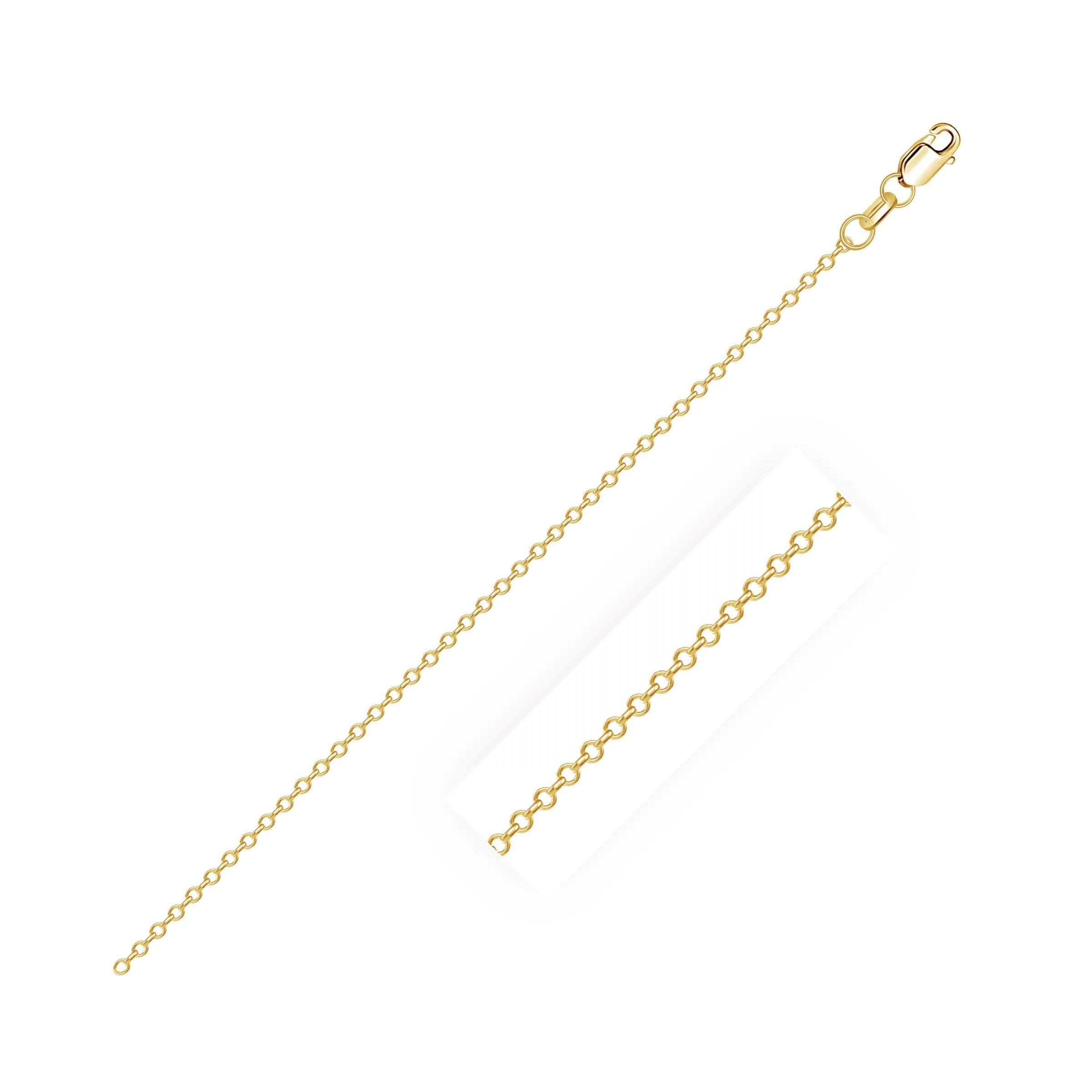 14k Yellow Gold Diamond Cut Cable Link Chain 0.8mm-rx68432-16