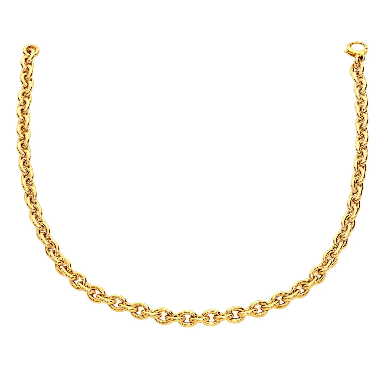 14k Yellow Gold Polished Cable Link Necklacerx92577-18-rx92577-18