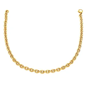 14k Yellow Gold Polished Cable Link Necklacerx92577-18-rx92577-18