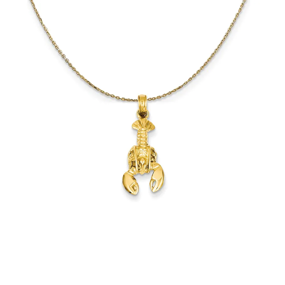 14k Yellow Gold Polished Lobster Necklace