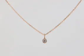 18 14k Rose Gold 0.10tcw Diamond Cable Chain Necklace (1.75g.)