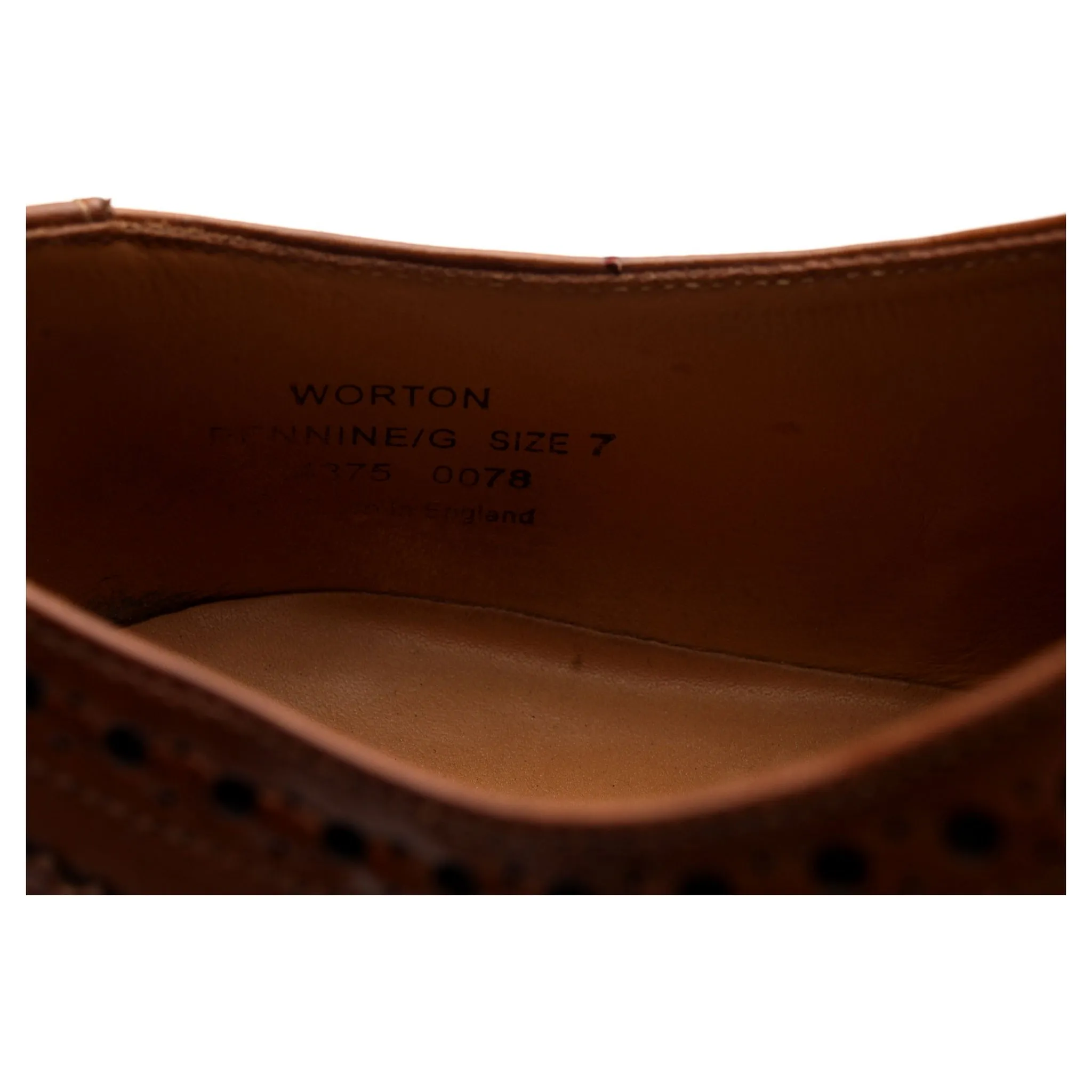 1880 'Worton' Brown Derby Brogue UK 7 G