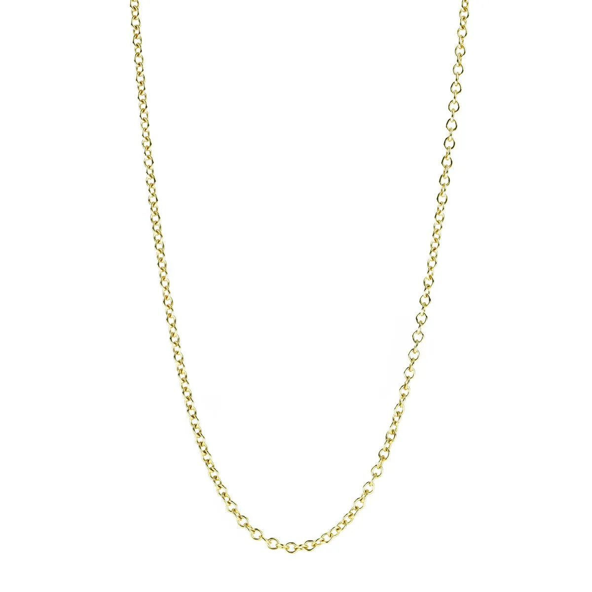 18K Gold Large Airy Cable Chain In 16