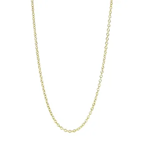 18K Gold Large Airy Cable Chain In 16