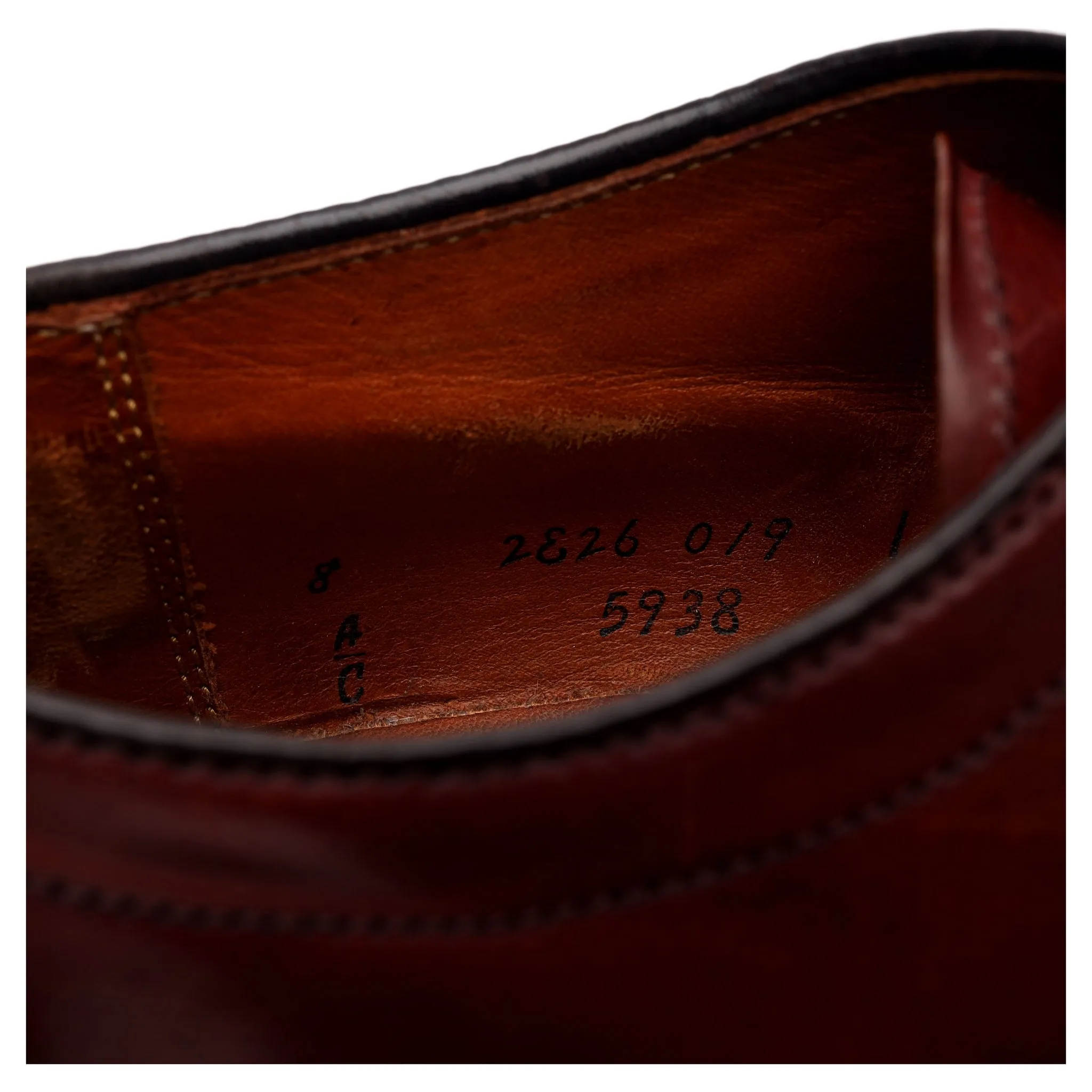 '5938' Burgundy Cordovan Leather Derby UK 7 US 8 C