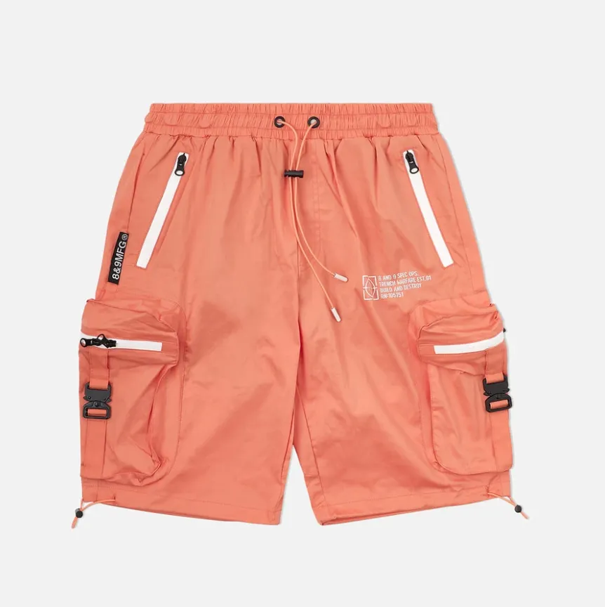 8&9 - Combat Nylon Shorts - Salmon