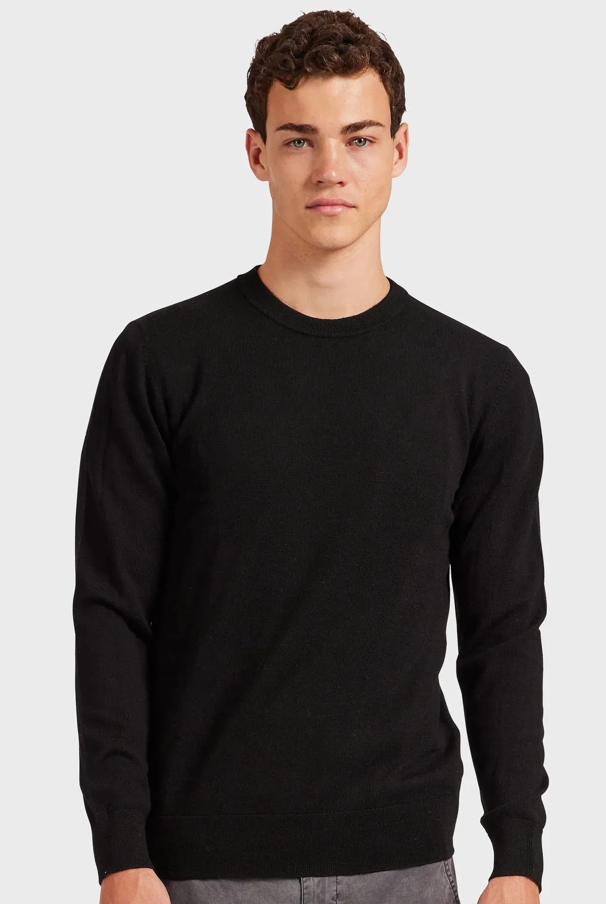 ACADEMY BRAND - Merino Crew - Black