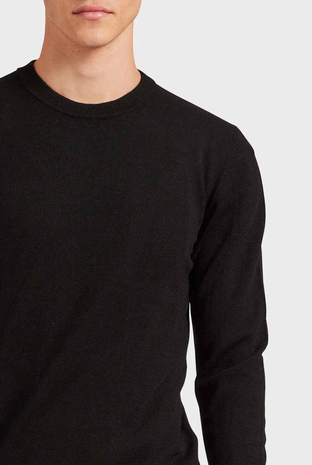 ACADEMY BRAND - Merino Crew - Black