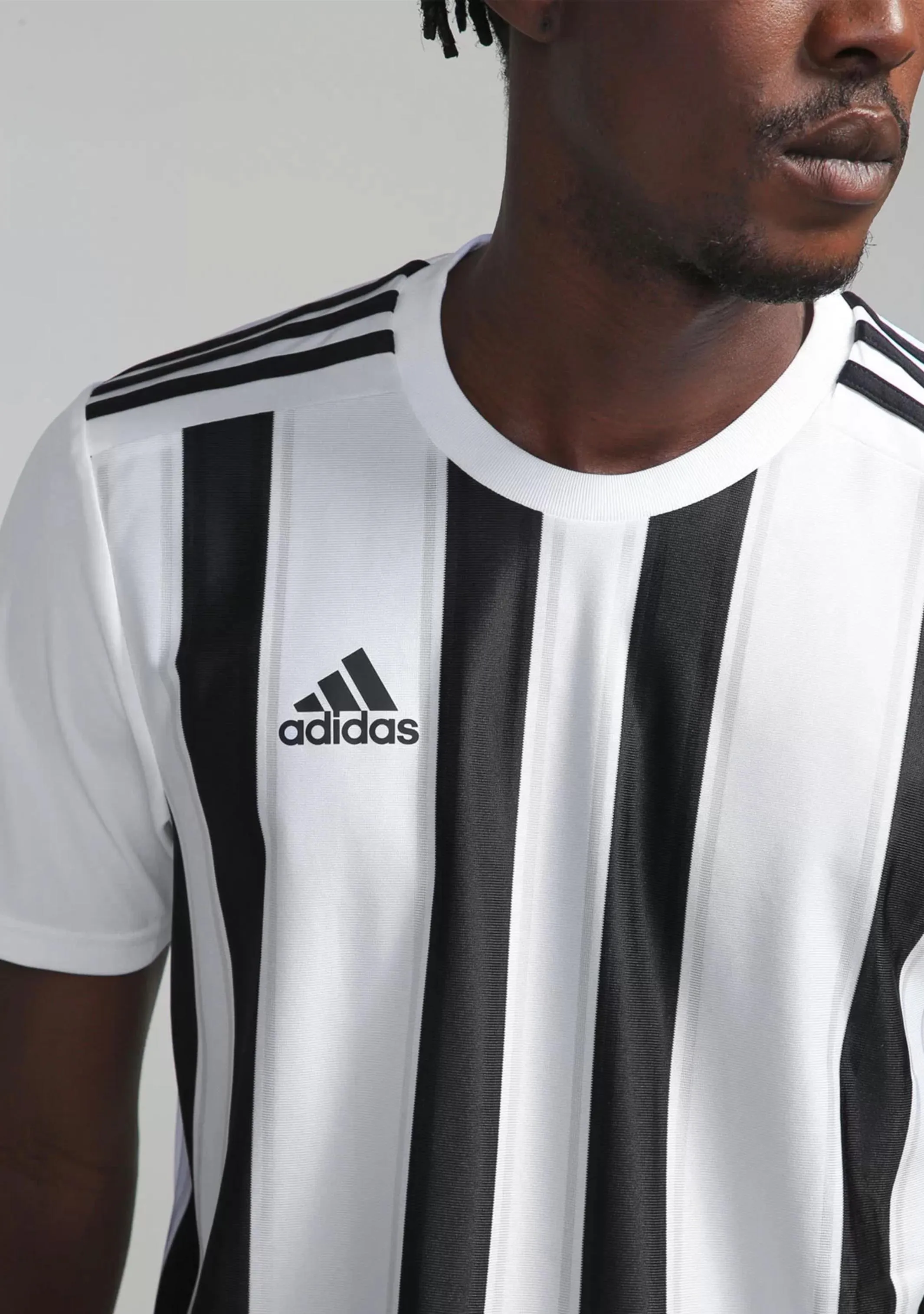 Adidas Mens Striped 21 Jersey White/Black  GV1377