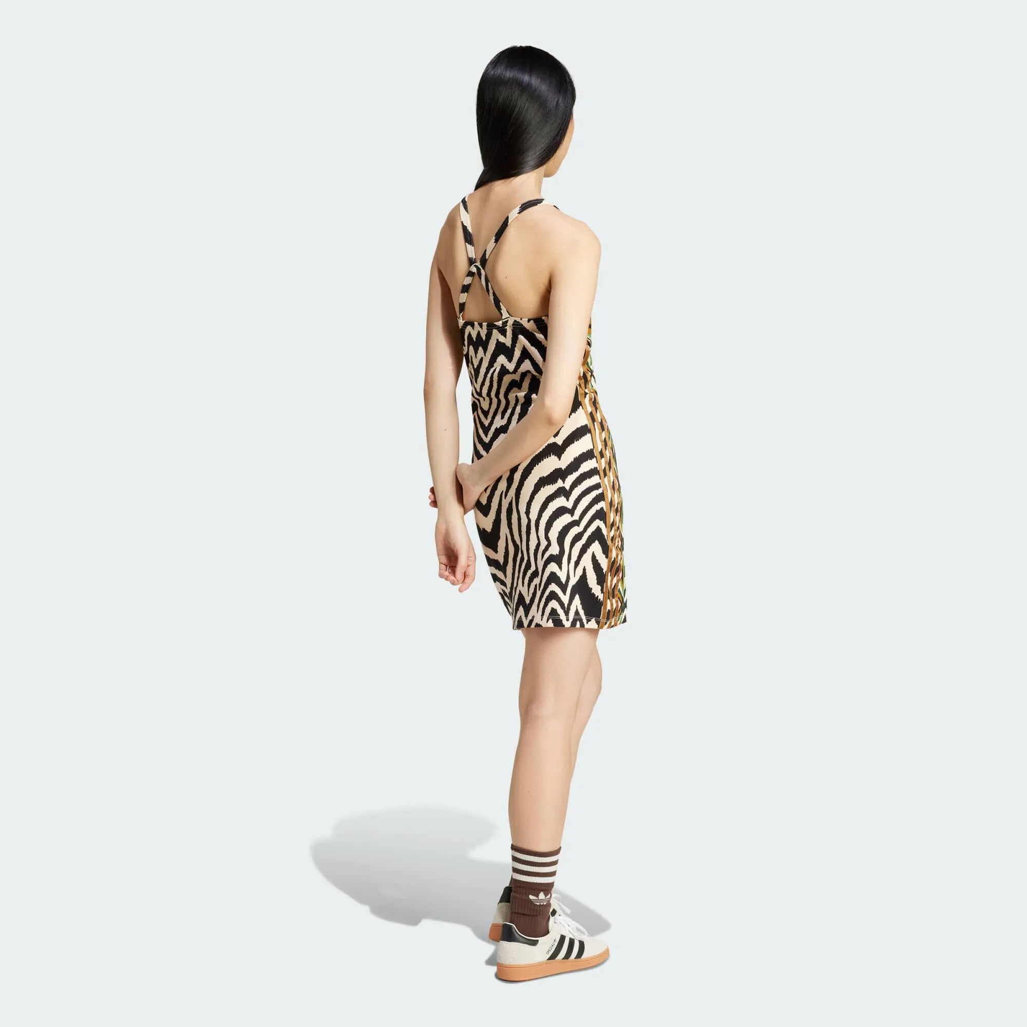 ADIDAS ORIGINALS adidas X FARM Rio 3-Stripes Mini Dress