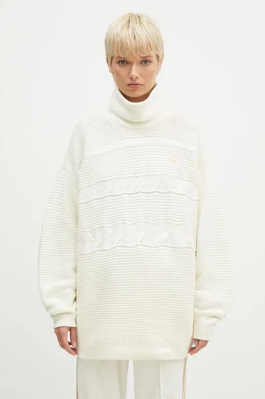 adidas Originals cotton jumper OS Turtleneck beige color IX0965