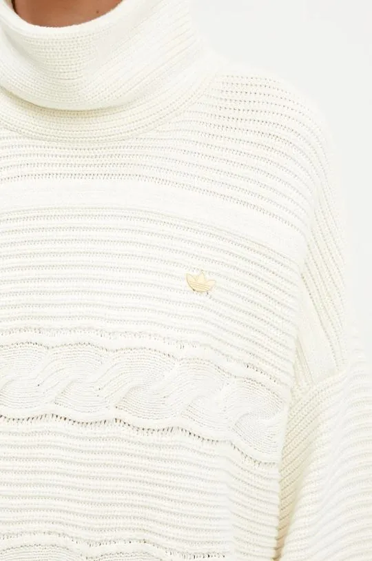 adidas Originals cotton jumper OS Turtleneck beige color IX0965