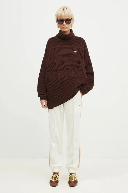 adidas Originals cotton jumper OS Turtleneck brown color IX0966