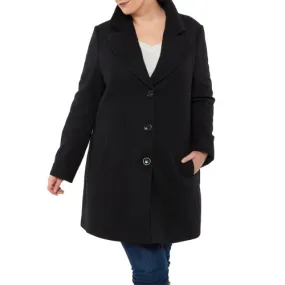 Alpine Swiss Alice Womens Plus Size Wool Overcoat Classic Notch Lapel Walking Coat