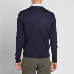 AMI Merino Crew KnitNavy