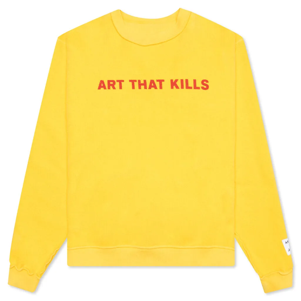 Art That Kills Rev Crewneck - Yellow