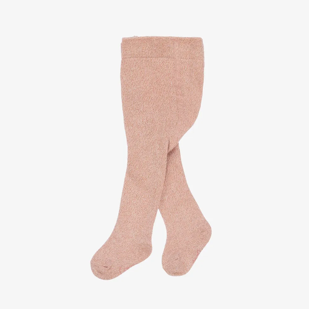 Baby Girls Pink Glitter Tights