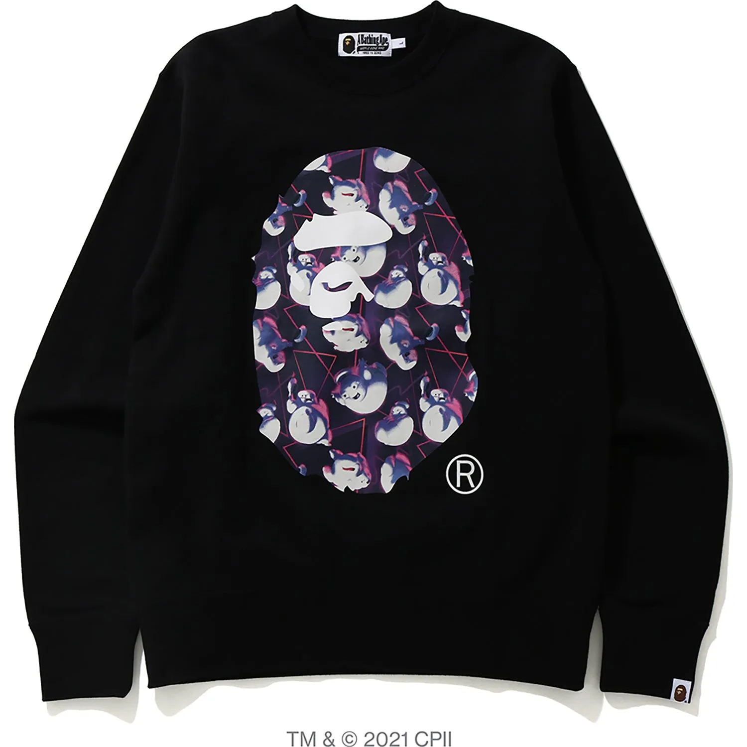 BAPE X GHOSTBUSTERS APE HEAD CREWNECK MENS