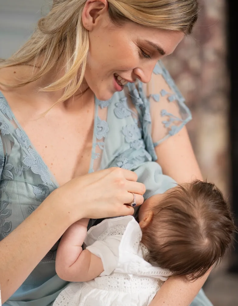 Bianca | Sage Green Lace & Silk Chiffon Maxi Maternity & Nursing Occasion Dress