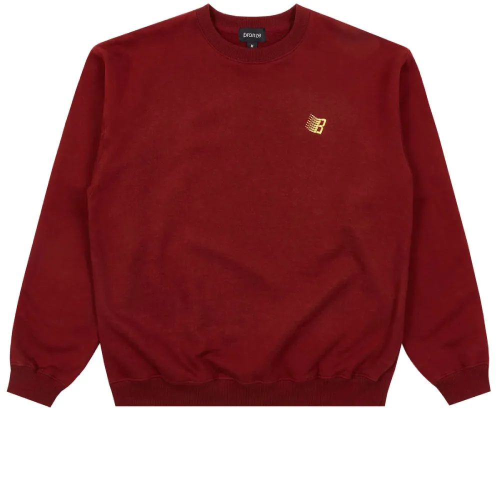 Bronze56K Logo Crewneck Burgendy