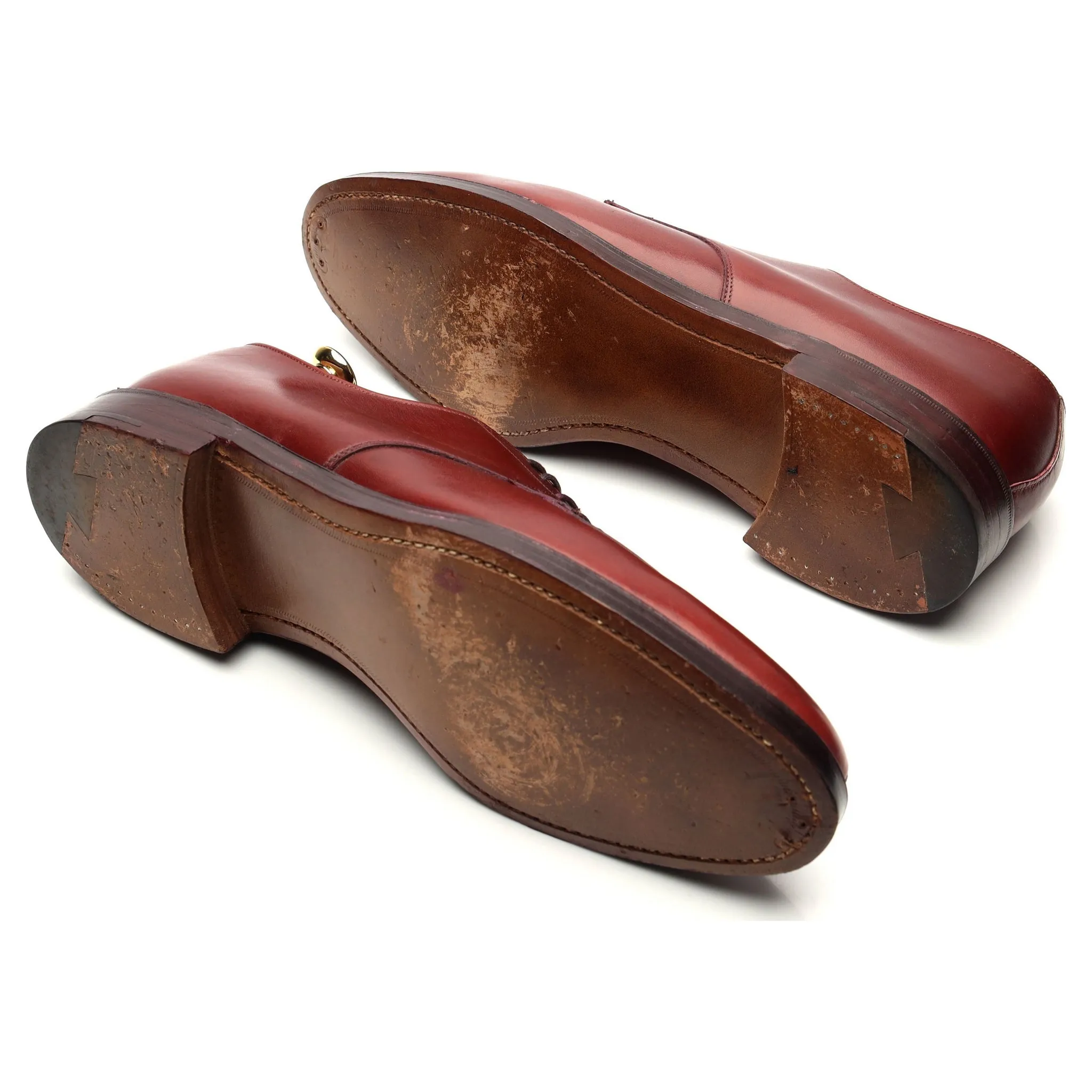 Burgundy Leather Split Toe Derby UK 10.5 F