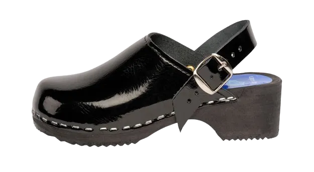 Cape Clogs Adult Clogs Black Patent