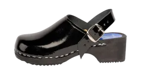 Cape Clogs Adult Clogs Black Patent