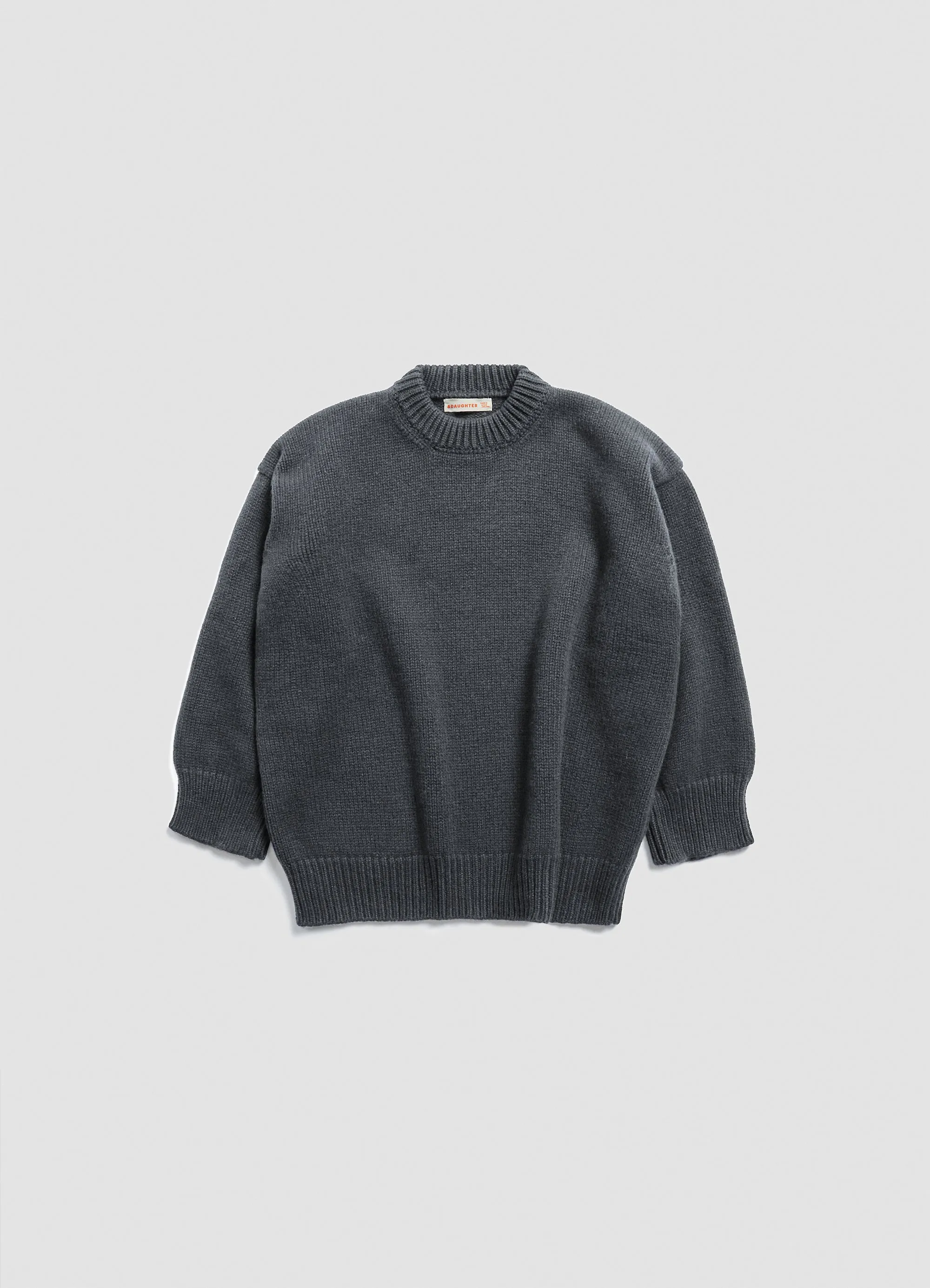 Caragh Chunky Slouch Geelong Crewneck in Derby Grey