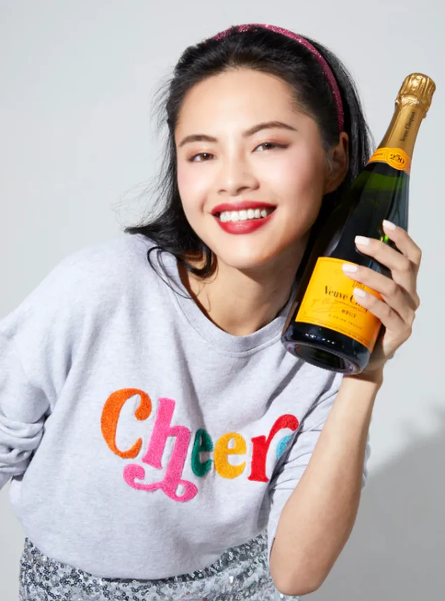 “CHEERS Embellished Crewneck Sweatshirt