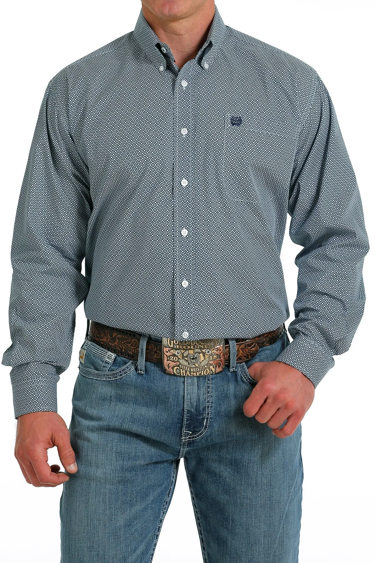 Cinch Blue Print Men's Shirt