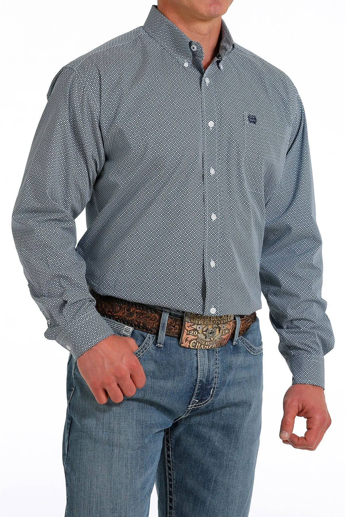 Cinch Blue Print Men's Shirt