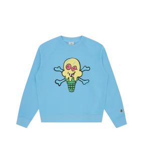 CONES & BONES CREWNECK - BLUE