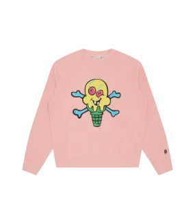 CONES & BONES CREWNECK - PINK