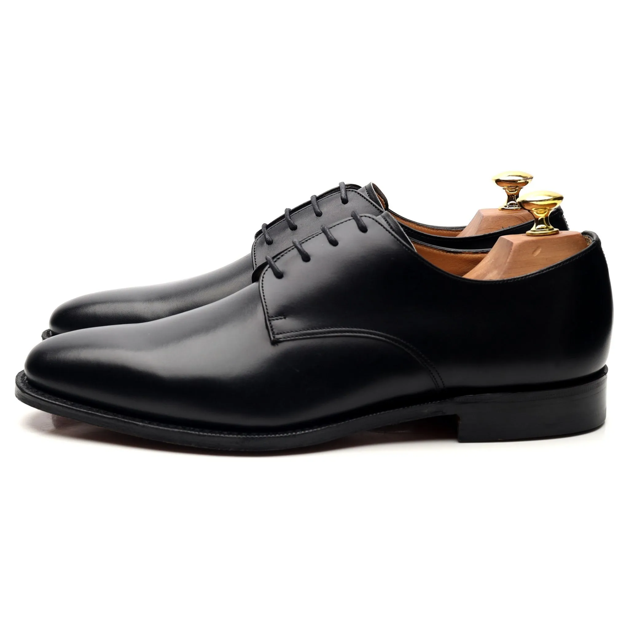 'Coram' Black Leather Derby UK 7.5 F