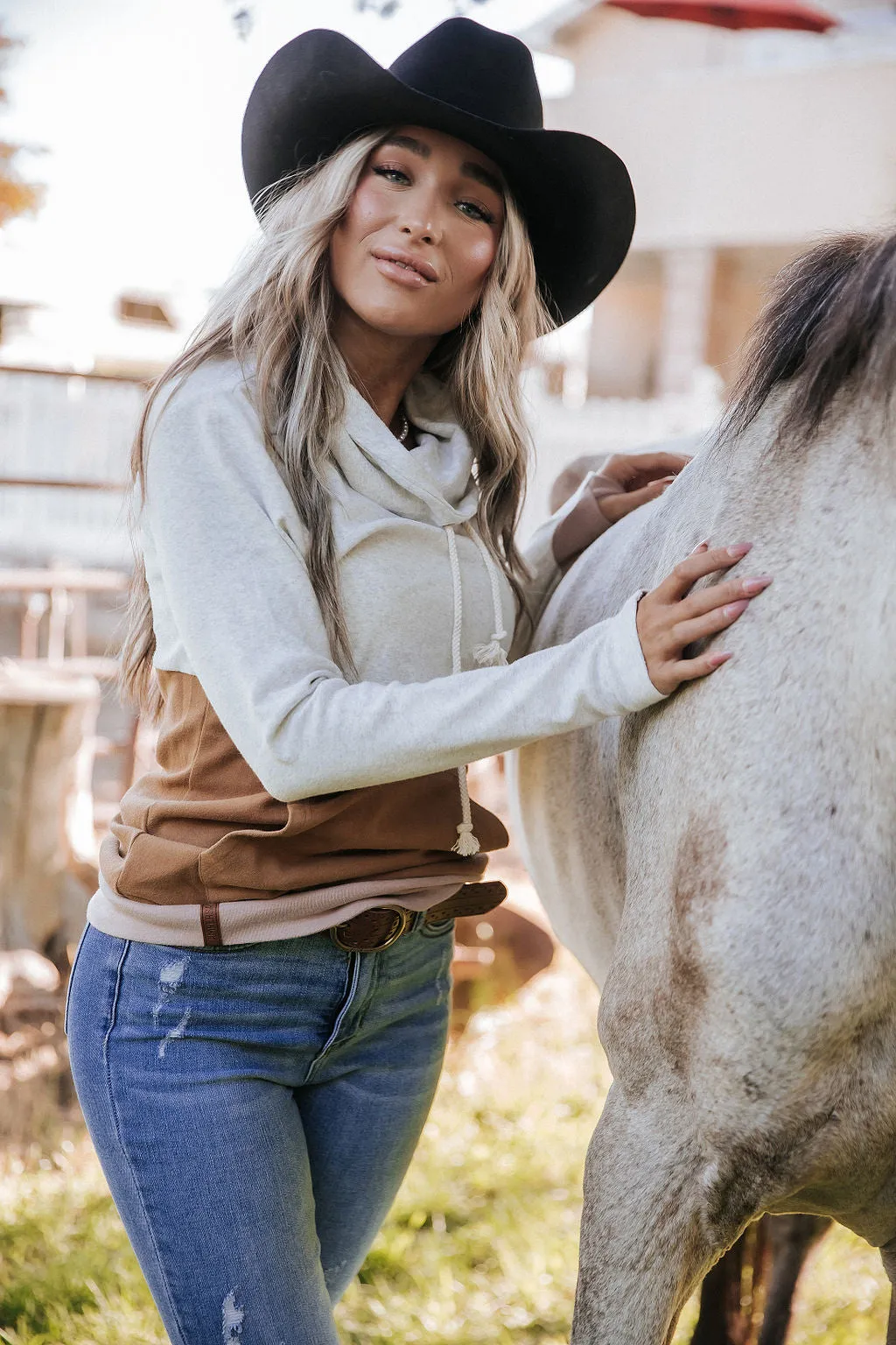 CowlNeck Sweatshirt - Pocket Of Sunshine