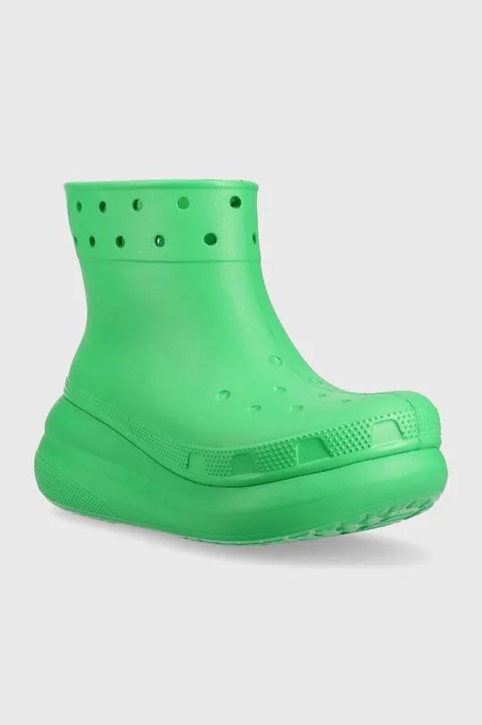 Crocs wellingtons Classic Crush Rain Boot women's green color 207946