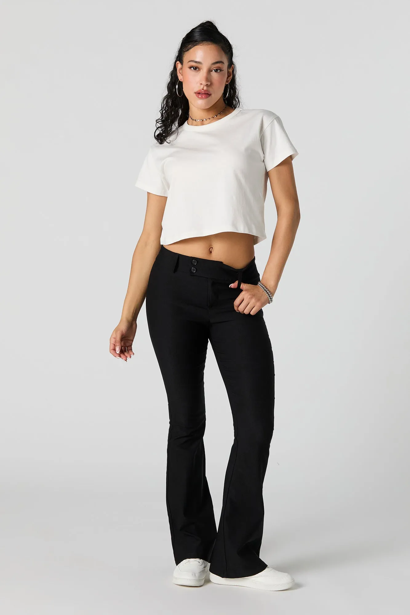 Cropped Crewneck T-Shirt