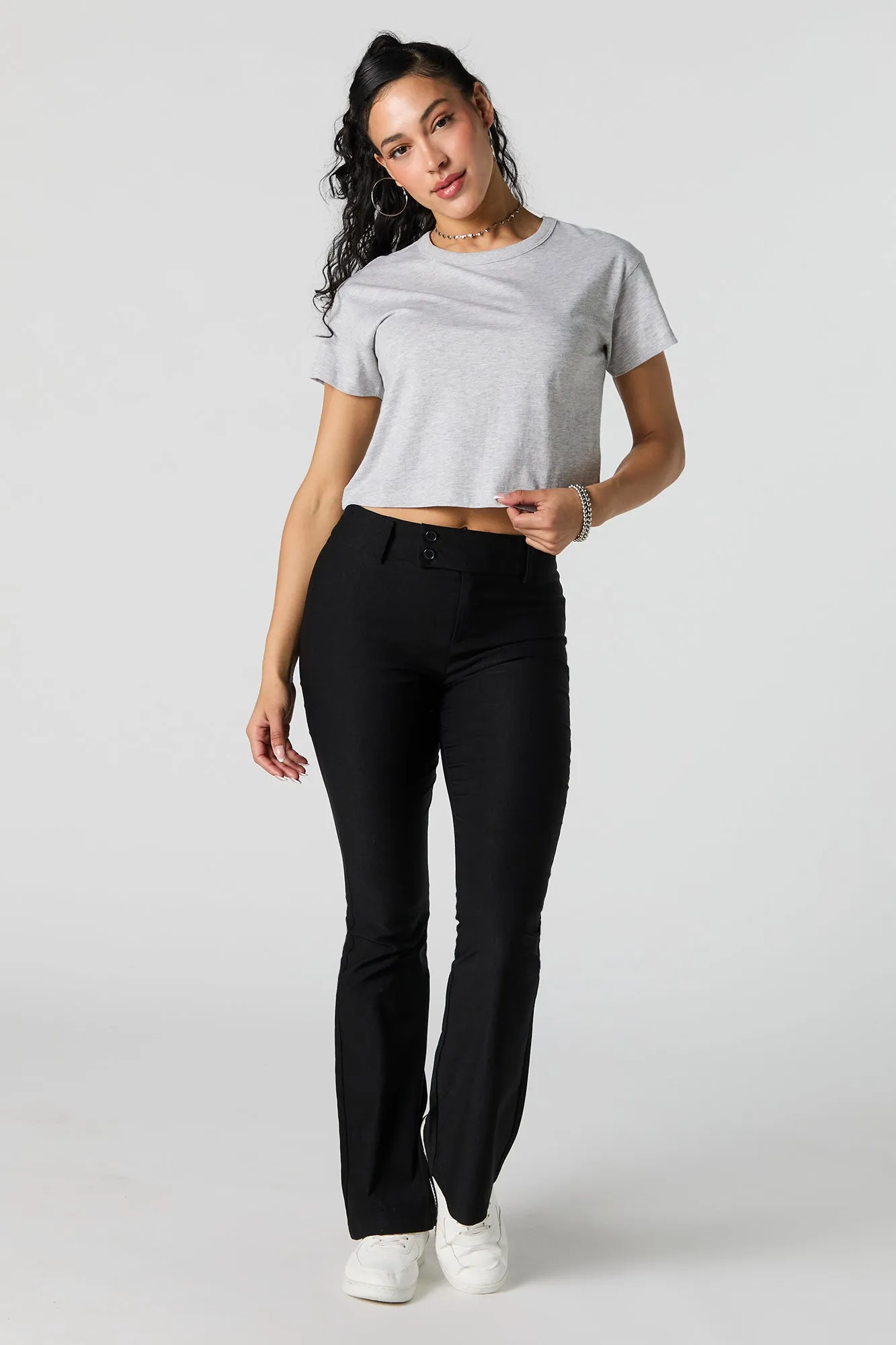 Cropped Crewneck T-Shirt