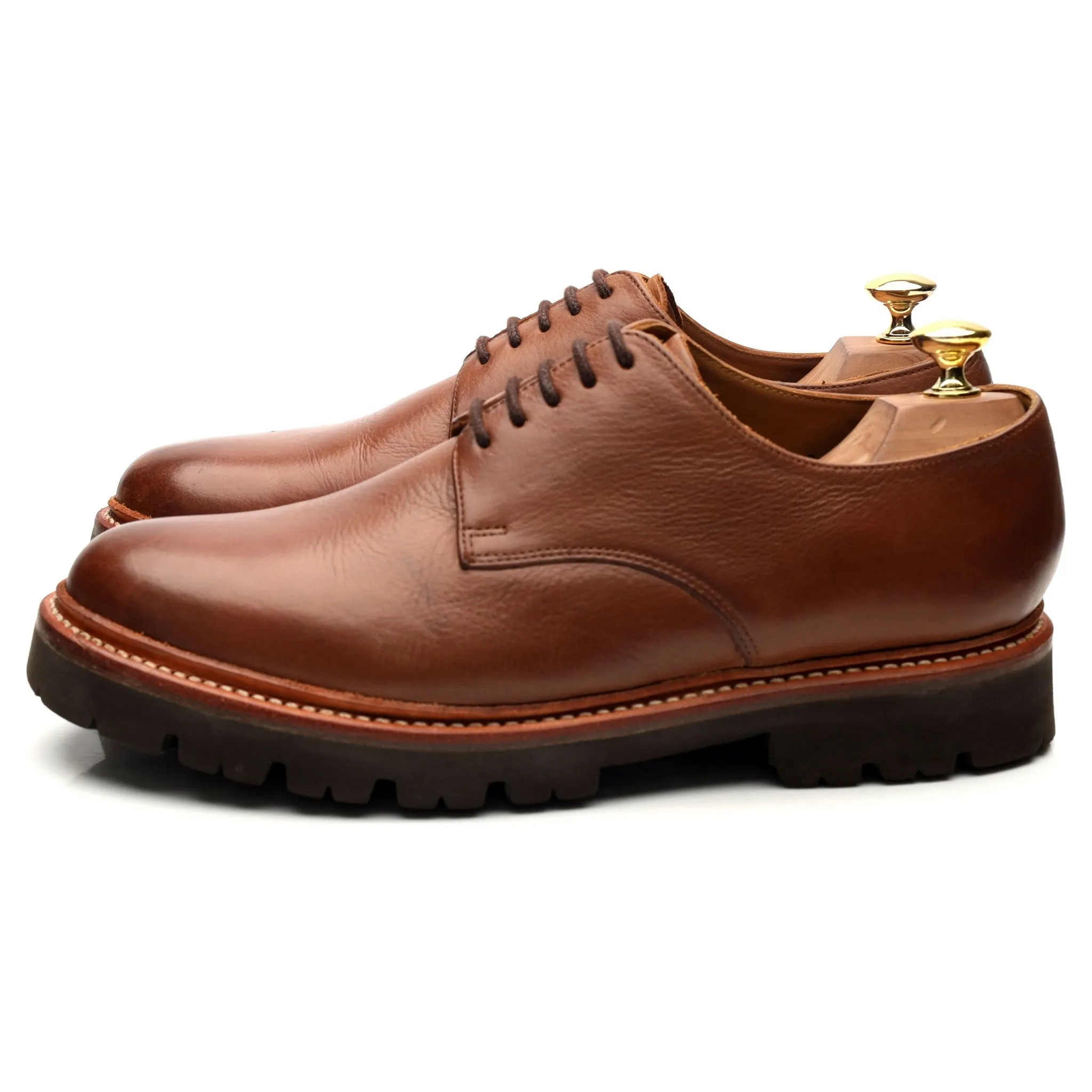 'Curt' Brown Leather Derby UK 8 G