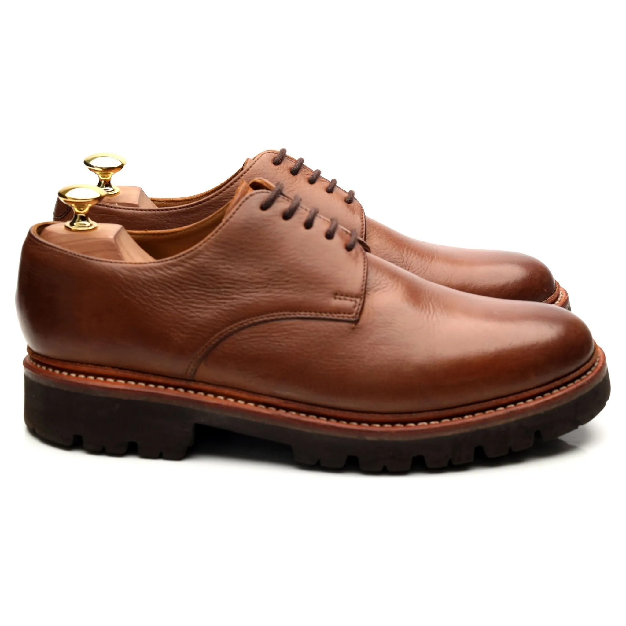 'Curt' Brown Leather Derby UK 8 G