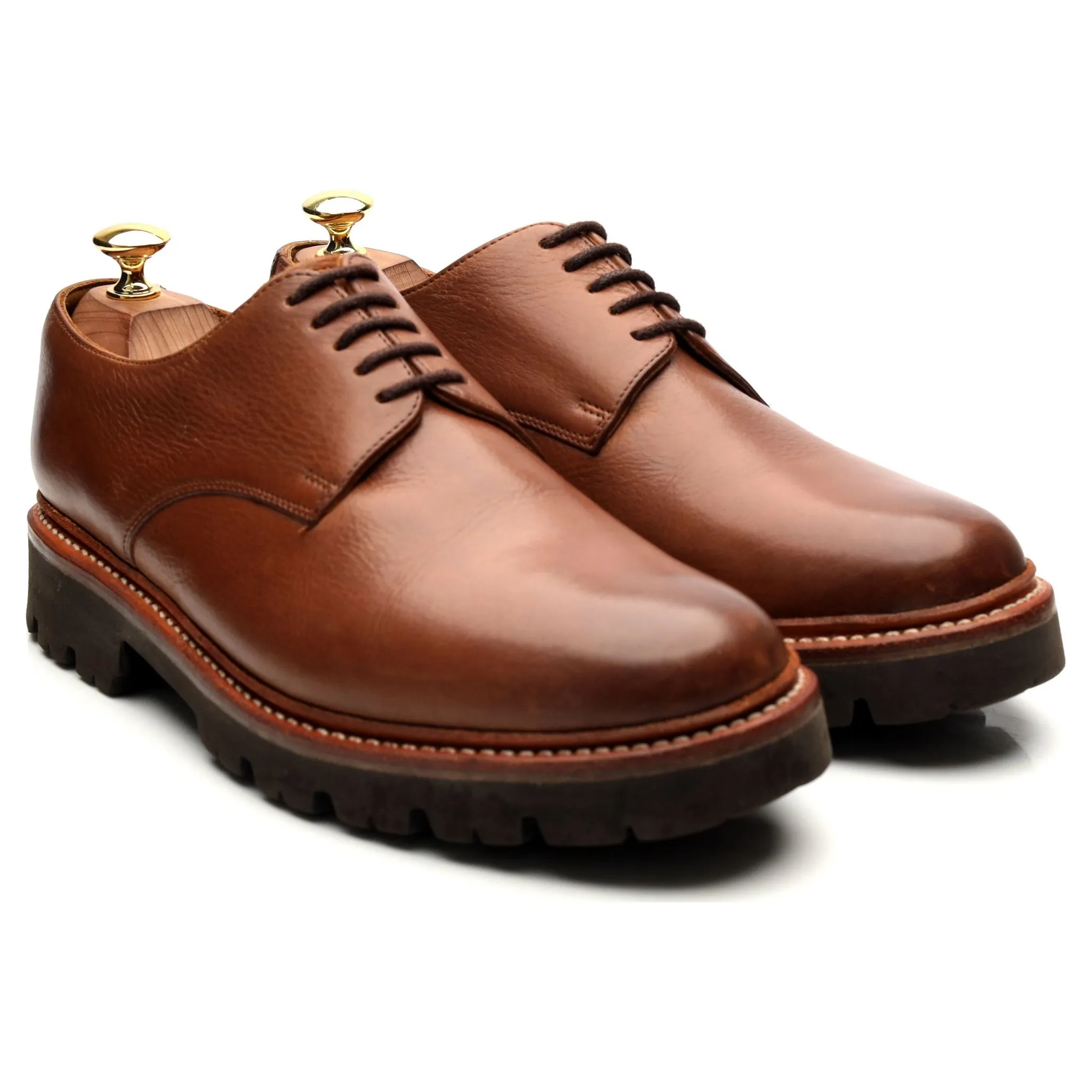 'Curt' Brown Leather Derby UK 8 G