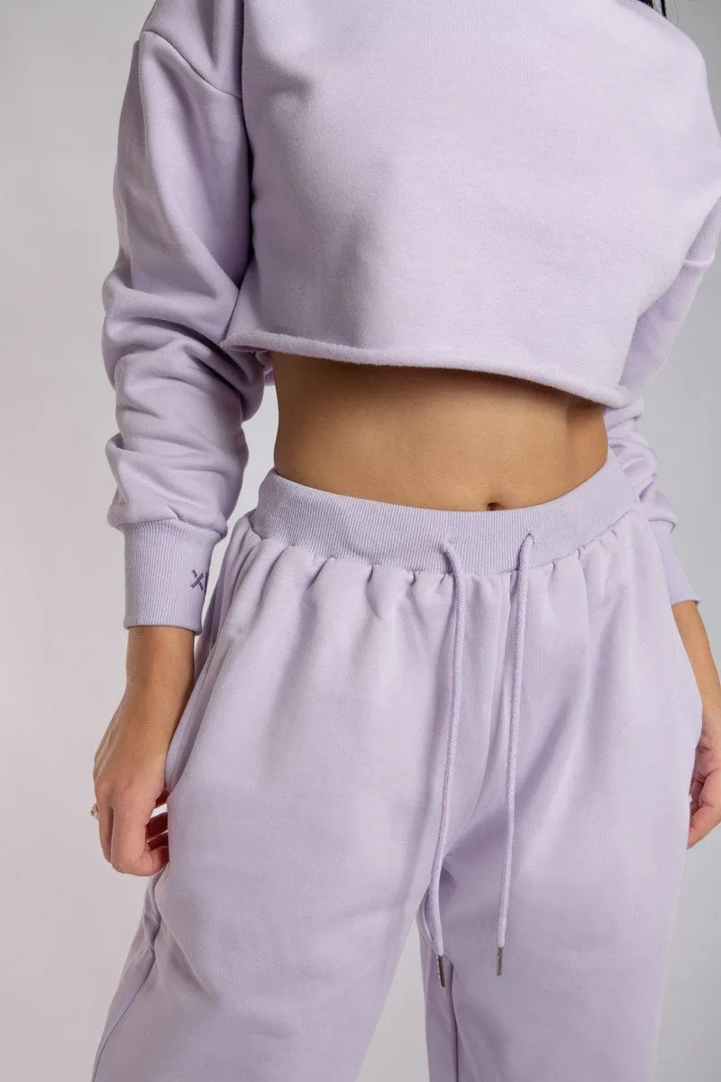 CXIX Oversized Cropped Jumper - Lilac